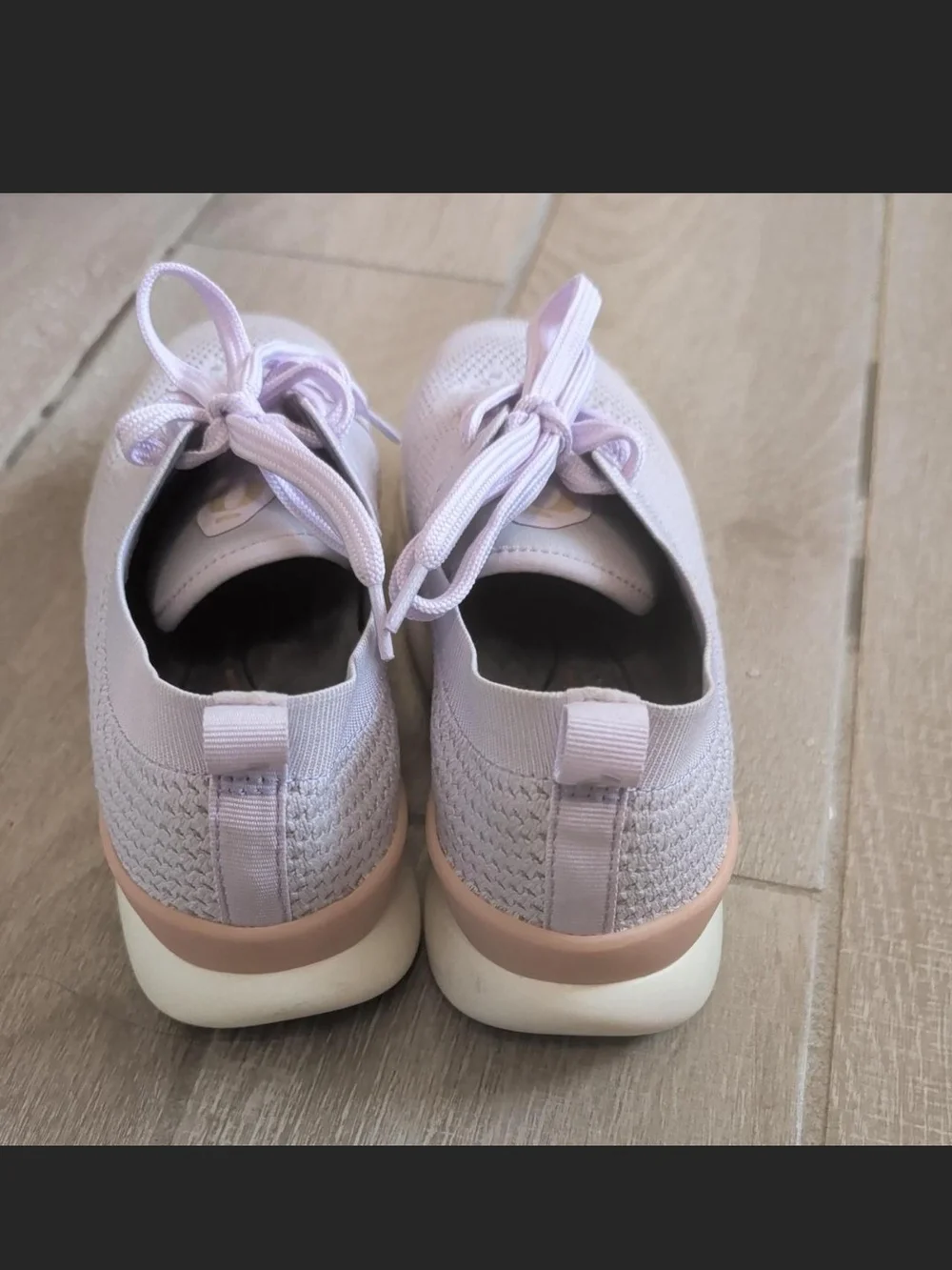 Moshn Light Lavender Knit Lace-Up Women's Sneakers Size 6.5